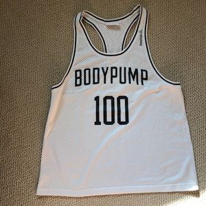 Les Mills bodypump 100 basketball tank white Large